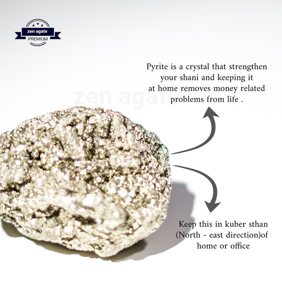 Original pyrite cluster for wealth attraction and money magnet from zen agate