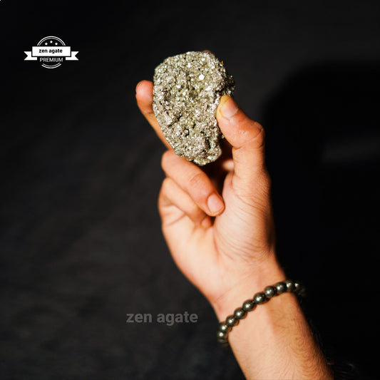 Original pyrite cluster for wealth attraction and money magnet from zen agate