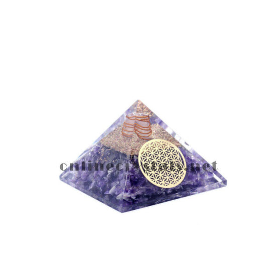 Original Amethyst Crystal Pyramid - Amethyst Stone Pyramid Vastu for Home Office for Anxiety, Stress, Good Luck, Peace, Manifestation, Meditation, Reiki Healing and Chakra Healing