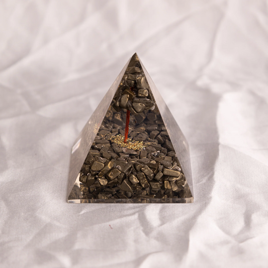 original Pyrite Money Magnet Pyramid for wealth and money attraction